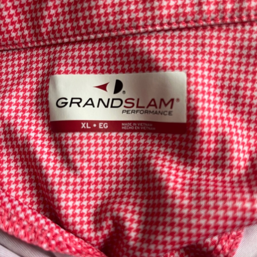 Grand Slam Performance‎ Polo Shirt Houndstooth Golf Athletic XL - Picture 3 of 4